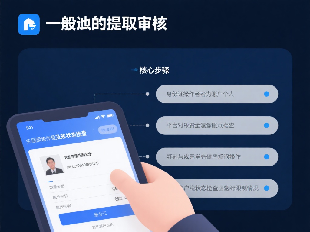 一般来说，提现审核主要包括几个核心步骤：身份验证、